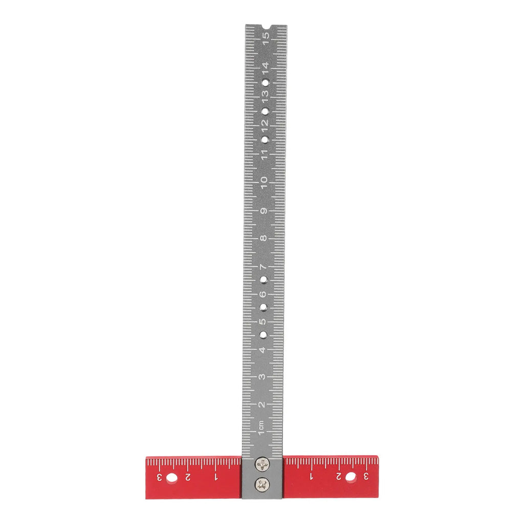 T-Shaped Aluminum Alloy Right Angle Ruler Precision Woodworking Measuring Tool for Carpenters DIY Marking Drafting Construction