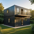 Two Storey 5 Bedroom Luxury Modern Round Waterproof Prefab Container House Villa with Sandwich Panel Construction Fast Install