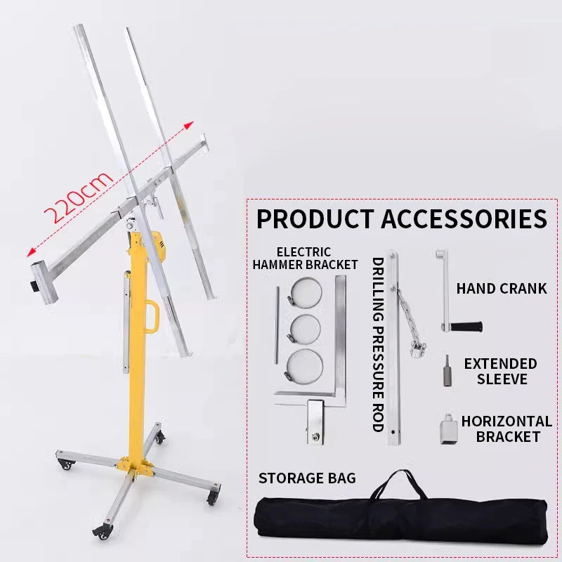 Drywall Lift Panel Hoist Dry Wall Rolling Panel, 3M-5M Sheetrock Lift Drywall Lift Heavy Duty Lifter, Construction Tools