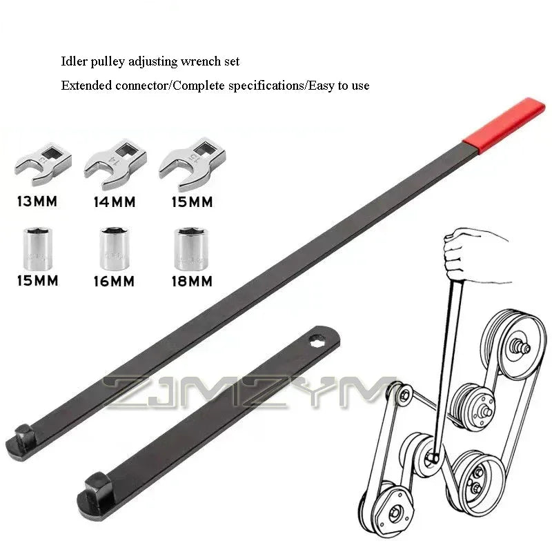 8Pcs/Set Idler Pulley Adjustment Wrench Belt Tension Adjuster Lever Tool Extension Wrench Workshop Tool гаечный ключ