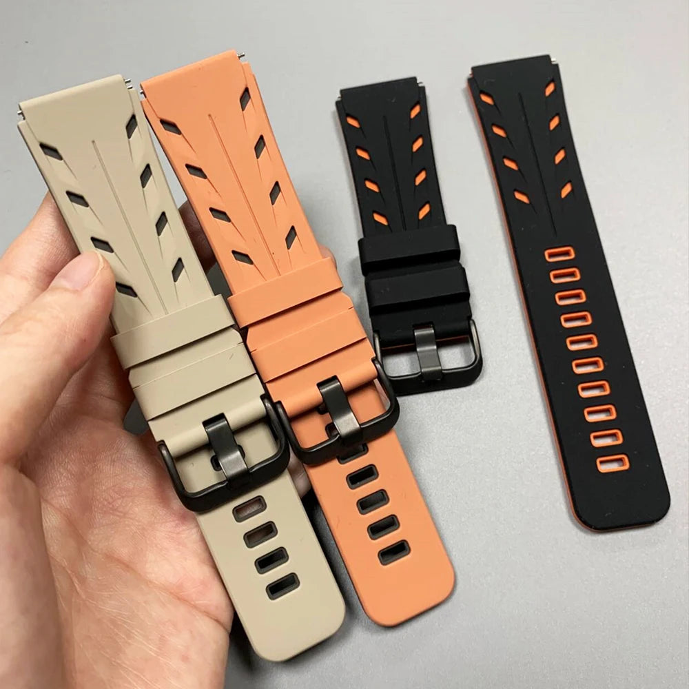 22mm Silicone Men Women Replace Watch Band For SUUNTO RACE 2 S/RUN /OCEAN/VERTICAL/5 PEAK/9 PEAK PRO DLC Bracelet Accessories