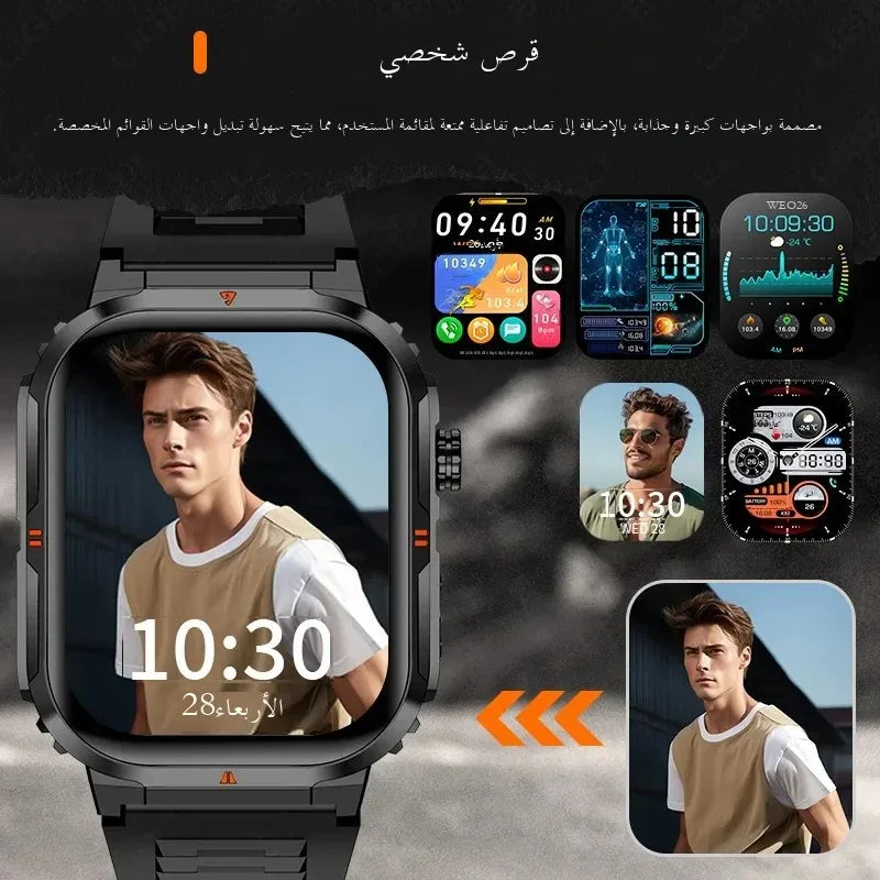 Men‘s Smart Watch 3ATM Waterproof Military Sport Fitness Women Smart Bracelet Blood Pressure Monitor Smartwatch Men Android iOS