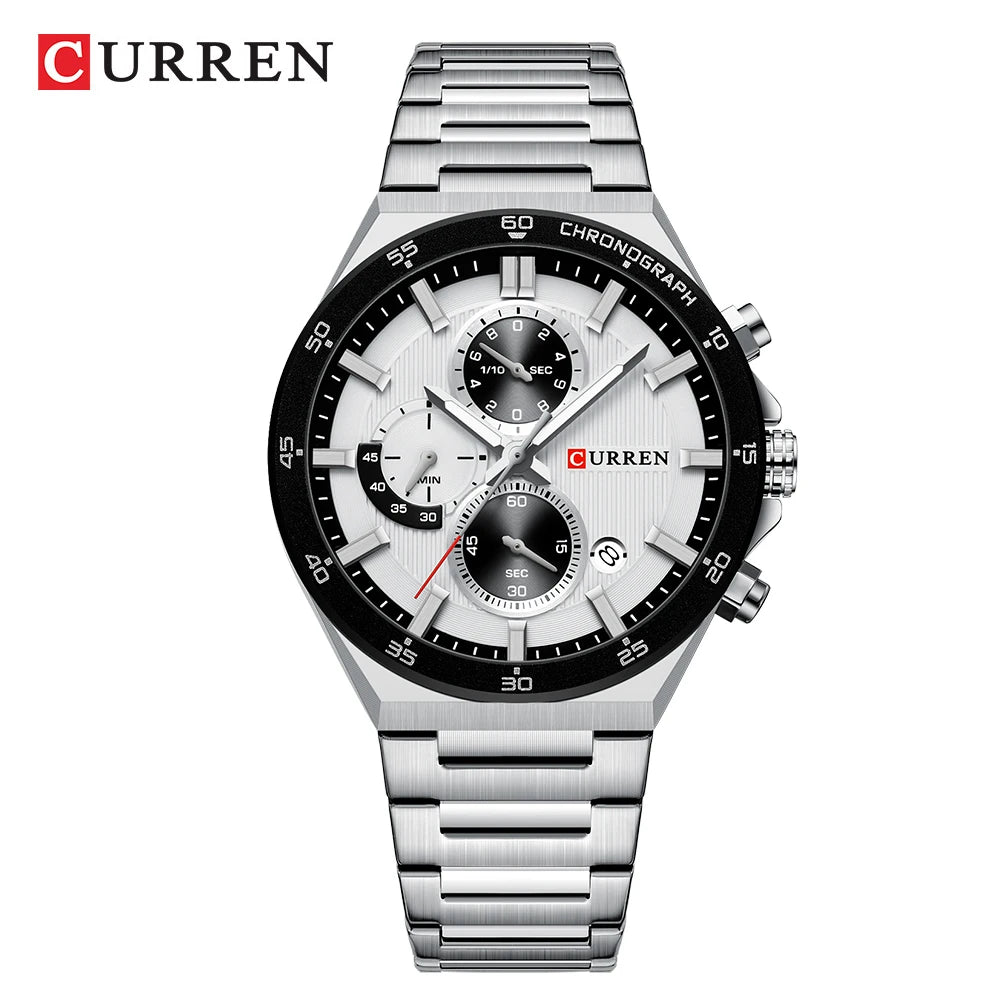 CURREN 8481 Luxury Quartz Watch Unisex Waterproof Calendar Wristwatch, Men’s Business Six-hand Sports Watch