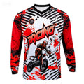 Men's Sports Long-sleeve T-shirt Motorcycle Print Fashion Casual Top for Daily Riding Training Comfortable Trendy Clothing