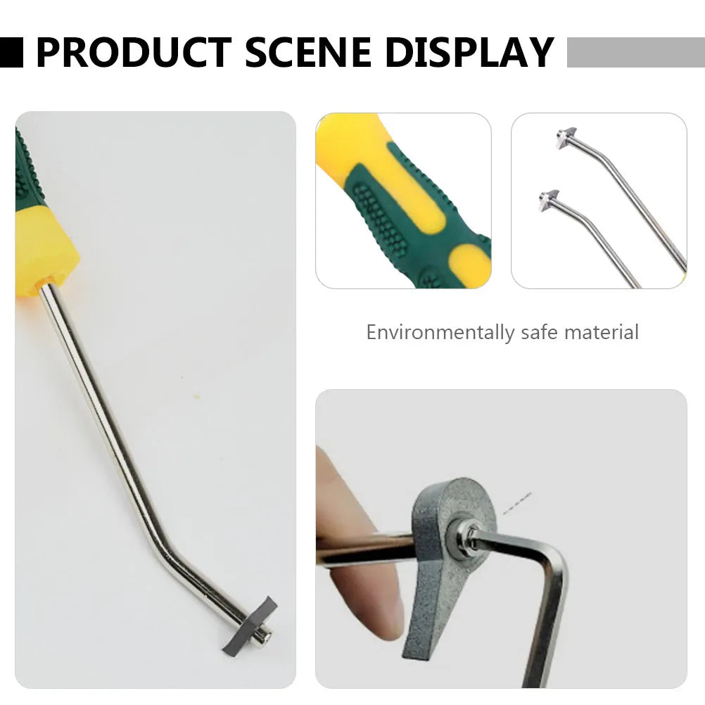 2Pcs Tile Joint Tool High Tungsten Steel Construction Easy Grip Handle Tile Gap Cleaning Tool for Bathroom
