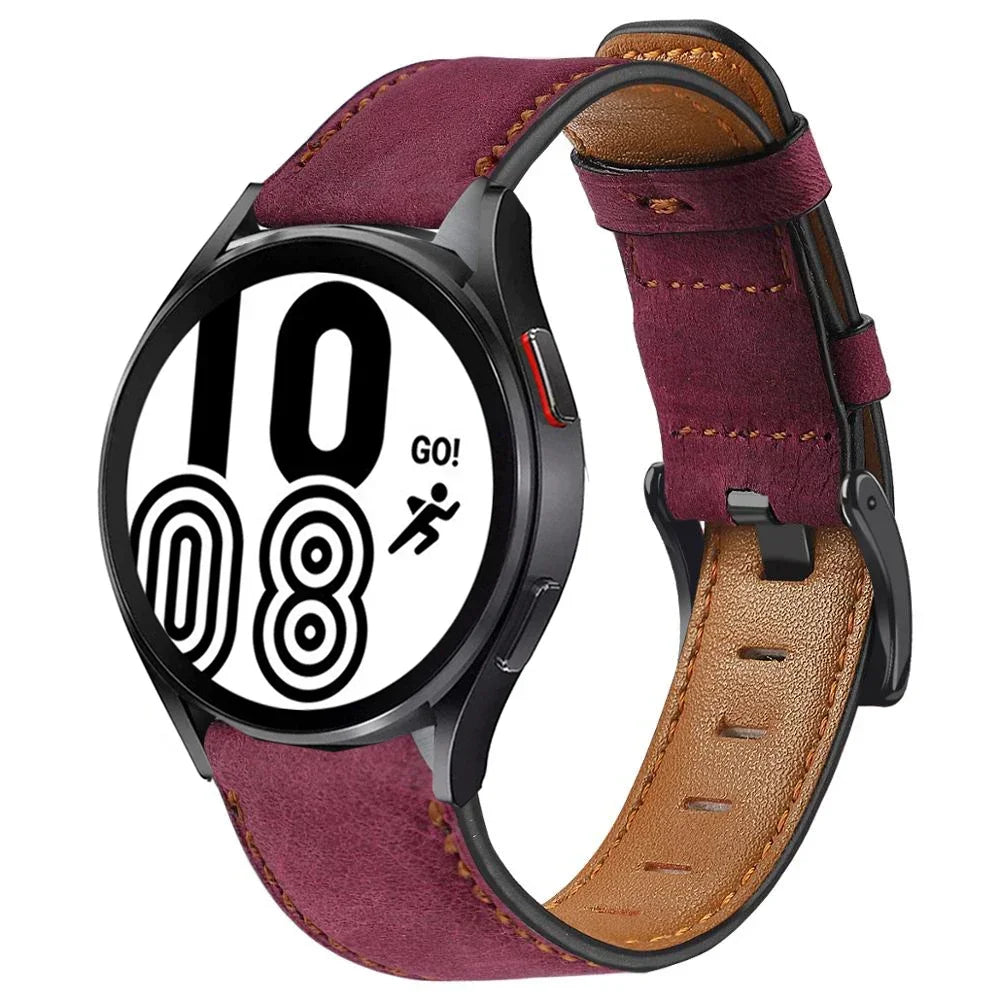 Retro Leather strap for Samsung Galaxy watch 7/6/classic/5/4 pro/Active 2 20mm 22mm watch band bracelet Huawei Gt 4-3-pro-2-2e