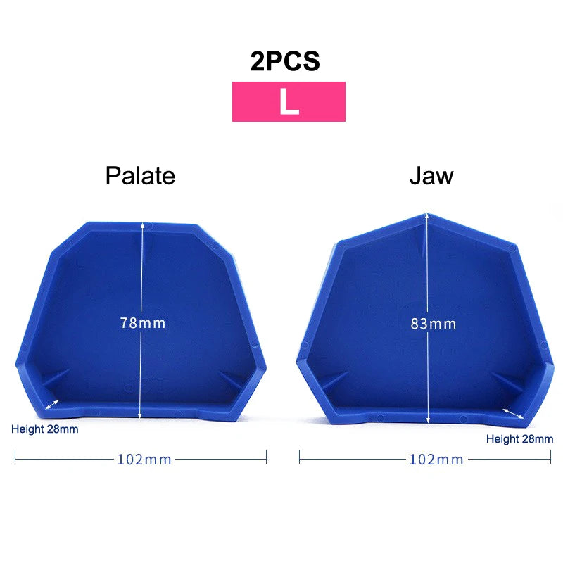 2/6Pcs Silicone  Dental Model Base Set Silicone Plaster Model Base Dental Lab Denture Impression Tray Former Base Dentist Tools