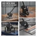 Free Shipping-Metal Sheet Cutter 16 Gauge Mild Steel Cutting Tool for Steel Copper Aluminum, Solid Construction Manual Rotary Shear Mountin