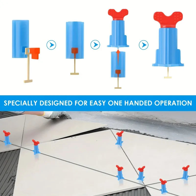 40Pcs New Design Tile Leveling Systeam Leveler Clips Spacers for Fixing Wall Floor Ceramic, Construction Tools, Reusable