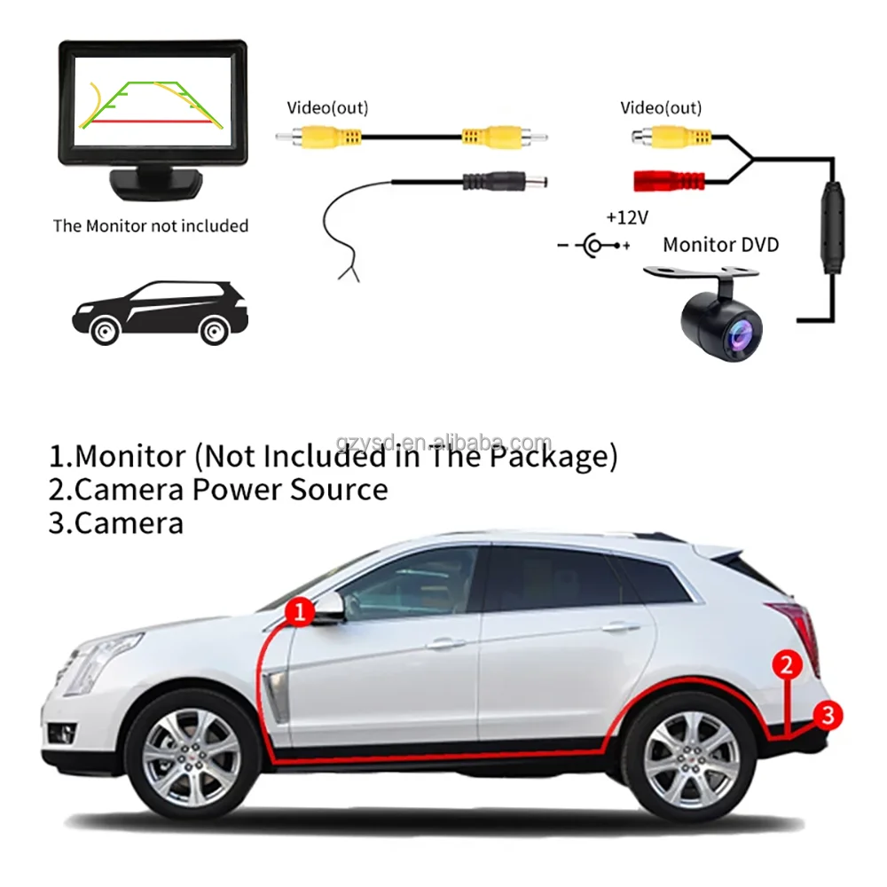 For Passat BMW Backup Camera 720P 120 Angle Waterproof with Parking Line  Night View for Front Position Cars