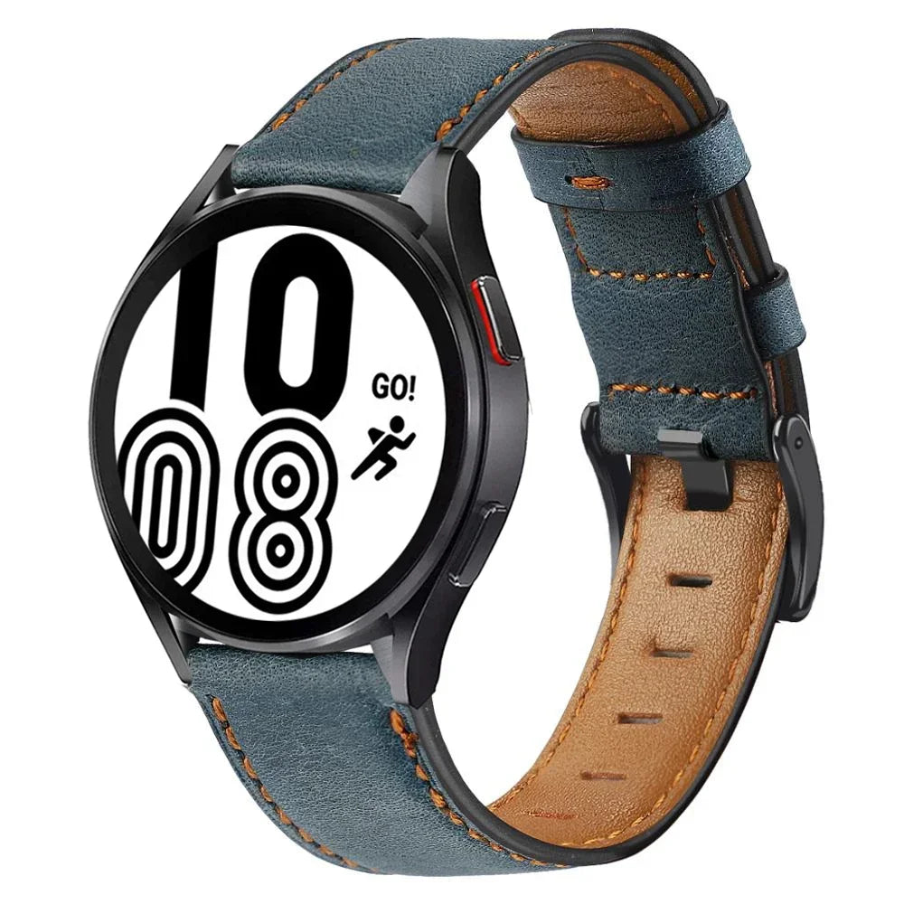 Retro Leather strap for Samsung Galaxy watch 7/6/classic/5/4 pro/Active 2 20mm 22mm watch band bracelet Huawei Gt 4-3-pro-2-2e