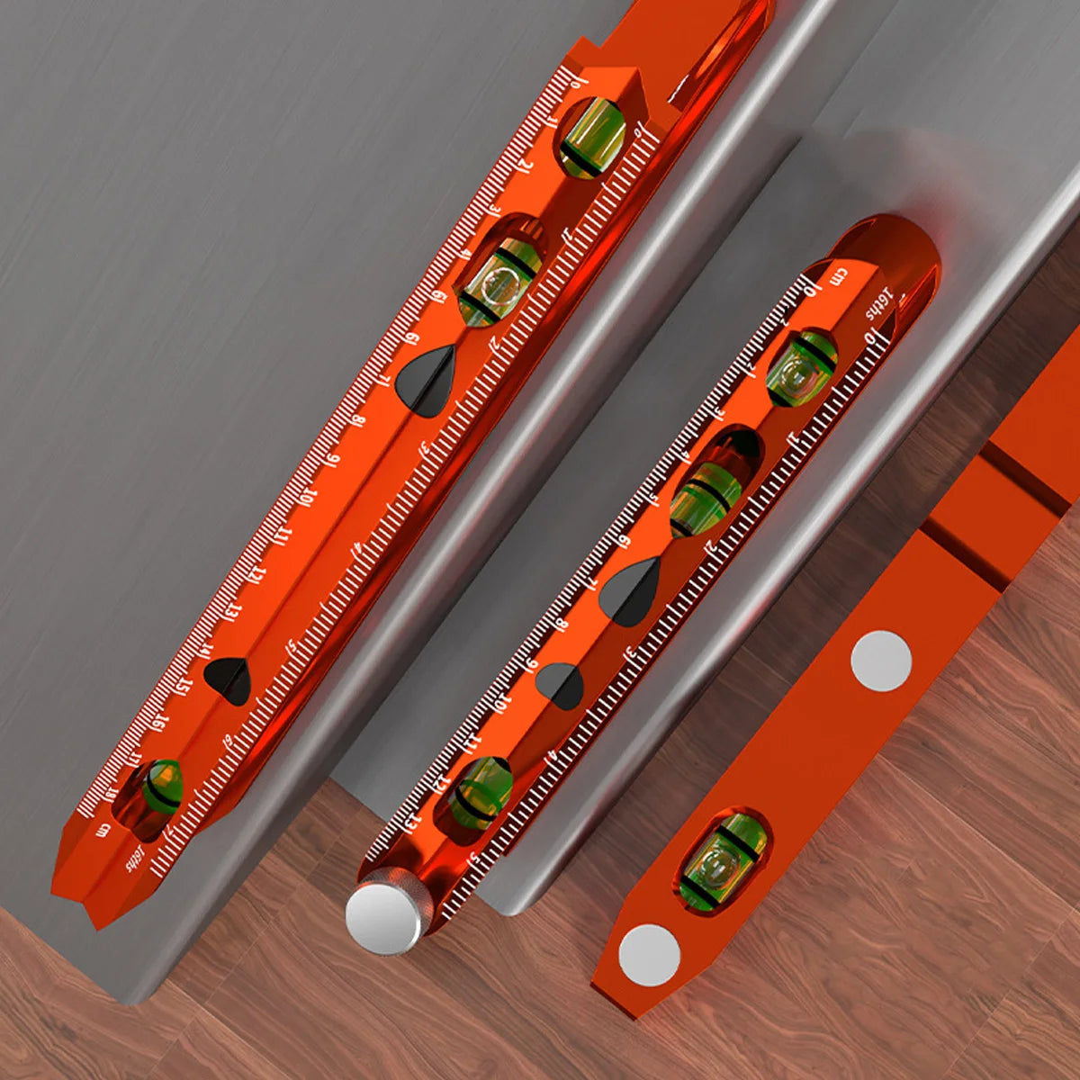 6 Inch Magnetic Torpedo Level with 4 Bubble Vials, V-Groove Magnetic Rails, Orange Aluminum Alloy Construction Diy Hand Tools