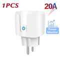 Tuya WIFI Smart Socket EU 16A/20A Wifi/Zigbee Smart Plug With Power Monitoring Smart HomeVoice Control Support Google Home Alexa