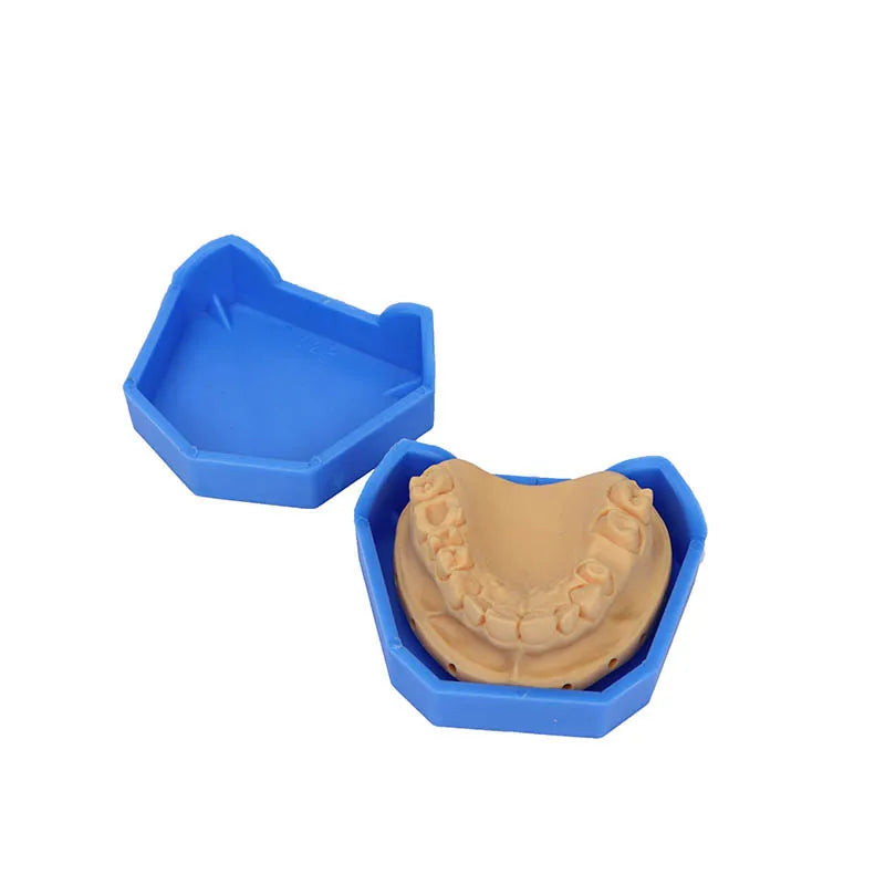 6pcs Dental Model Base Set Plaster Model Tray Silicon Rubber Impression Model Tools 3 Sizes Dentist Laboratory Former Base Kit