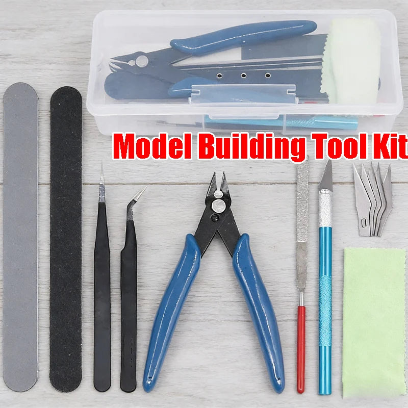 Complete Gunpla Model Tool Kit Essential Assembly Tools for Gundam Model Building with Professional Grade Supplies