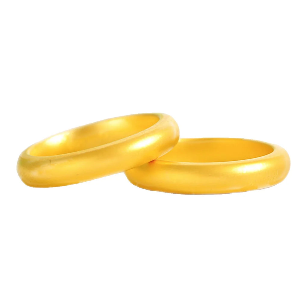 Kryos Jewelry Unisex 24K AU999 Gold Band Ring - Sleek Plain Design, High-Quality Pure Gold Jewelry for All