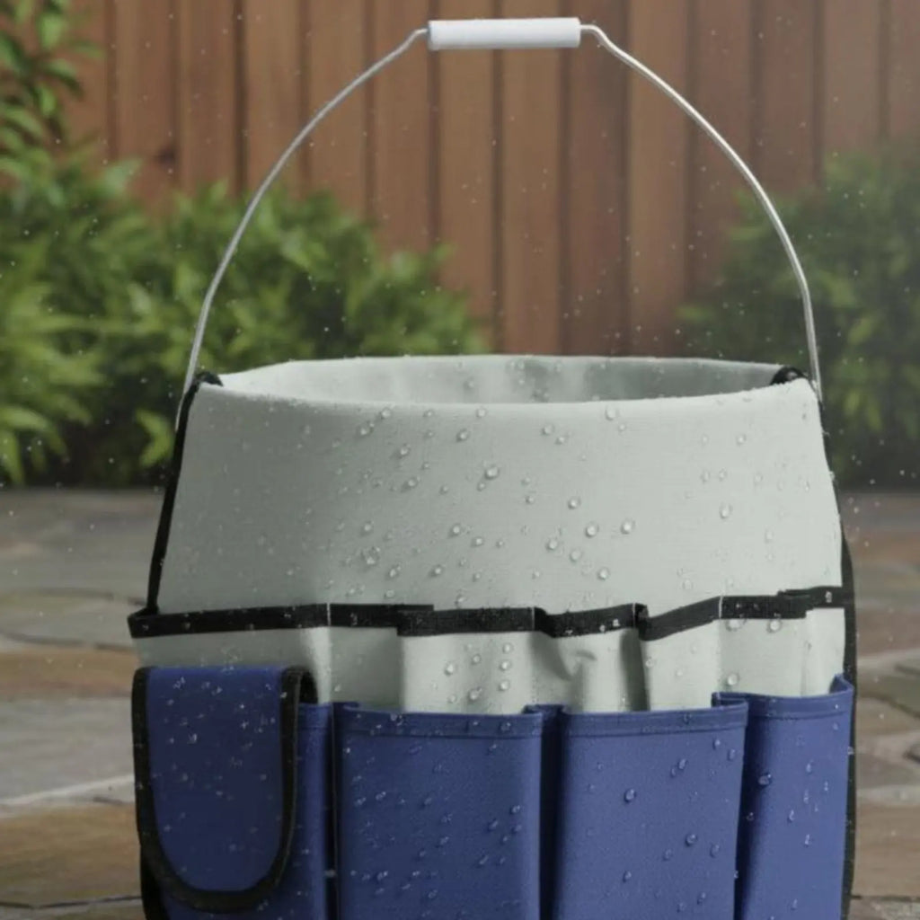 Gardening Tool Tote Large Capacity Multi-Pocket Tool Organizer Canvas Container Bag Waterproof Sturdy-Duty for Construction Site