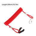 2.0m Boat Motor Kill Stop Switch & Safety Tether Lanyard For Outboard Engine Motor Parts Emergency Flameout Rope