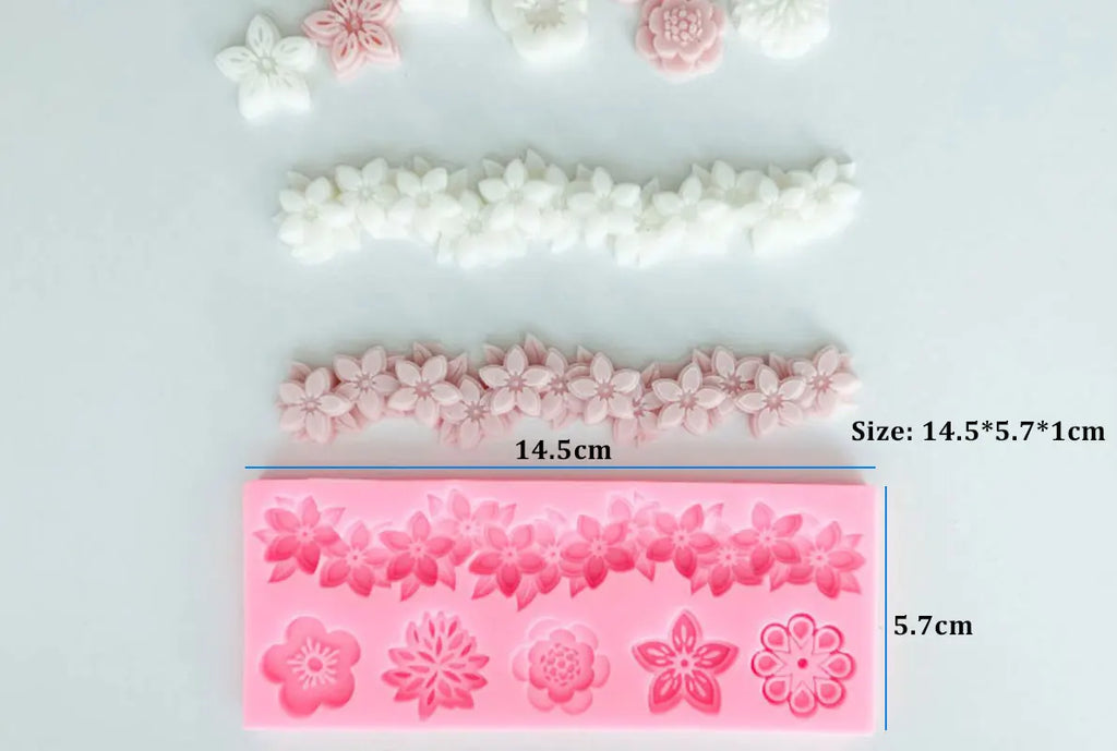 Flower Baking Mold DIY Resin Plaster Silicone Fondant Mould Cake Decoration Baking Tool