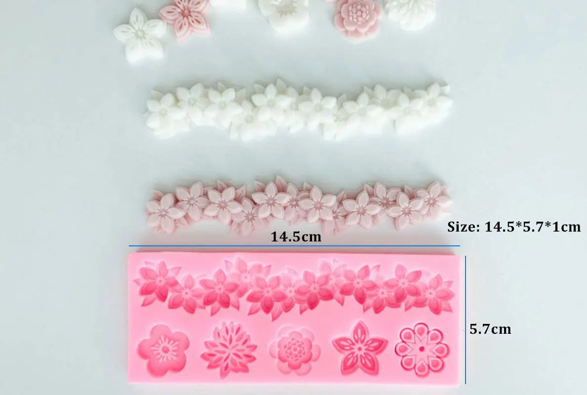 Flower Baking Mold DIY Resin Plaster Silicone Fondant Mould Cake Decoration Baking Tool