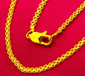 Double-Row Women's Fashion Necklace 45cm 60cm 24K Gold AU999 - 24K/AU999 pure gold, trendy double-row, 45cm daily/60cm commute