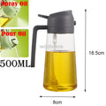 Olive Oil Spray Bottle for Oil Bottle Pouring for Cooking Oil Spices Camping Dispenser with Automatic Lid Spice Shaker