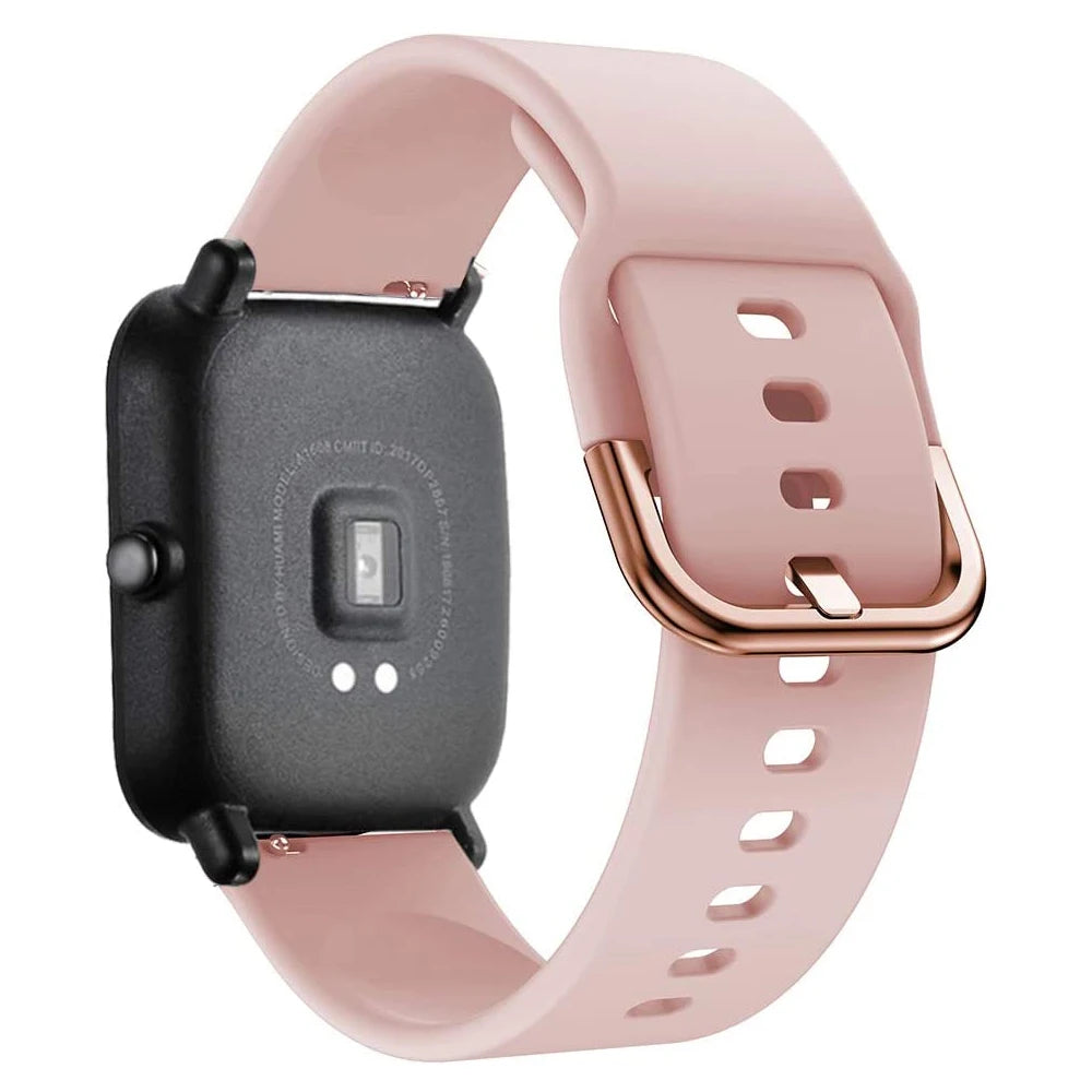 20mm/22mm Silicone band For Amazfit GTS/2/2e/3/4 GTS2 Mini/GTR 4/3/Pro/47mm/GTR2/2e/stratos/3 Bracelet Bip/U/S/lite Watch strap