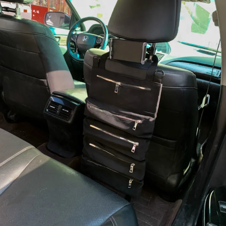 Multifunctional car seat back storage bag