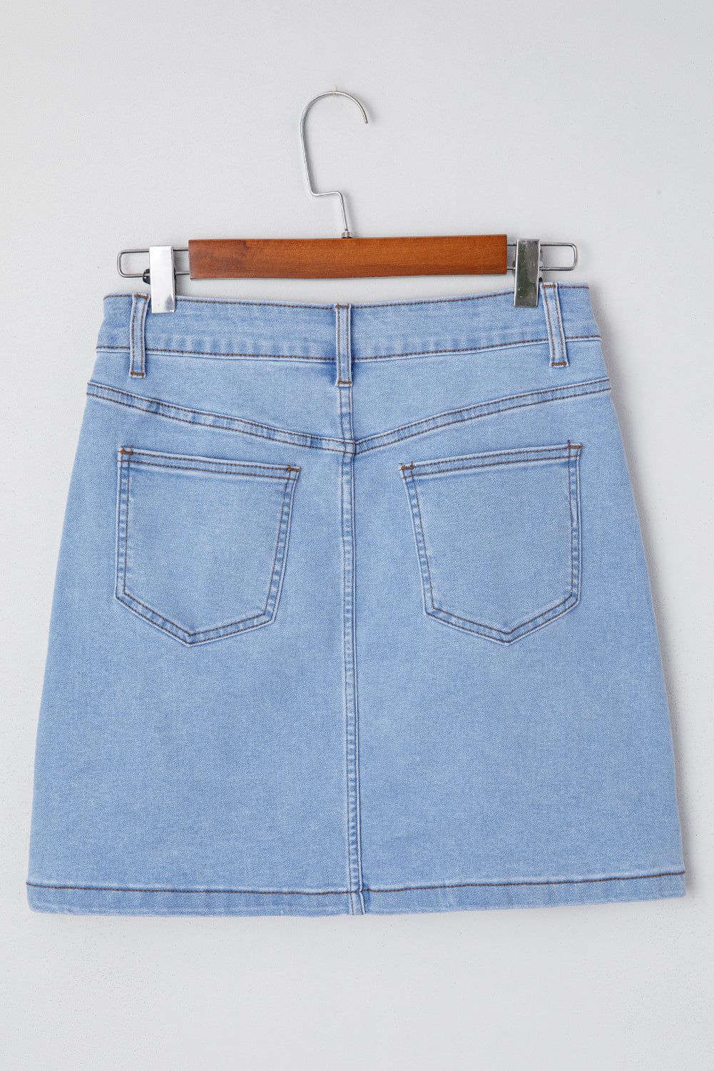 Western Embroidered Denim Mini Skirt
