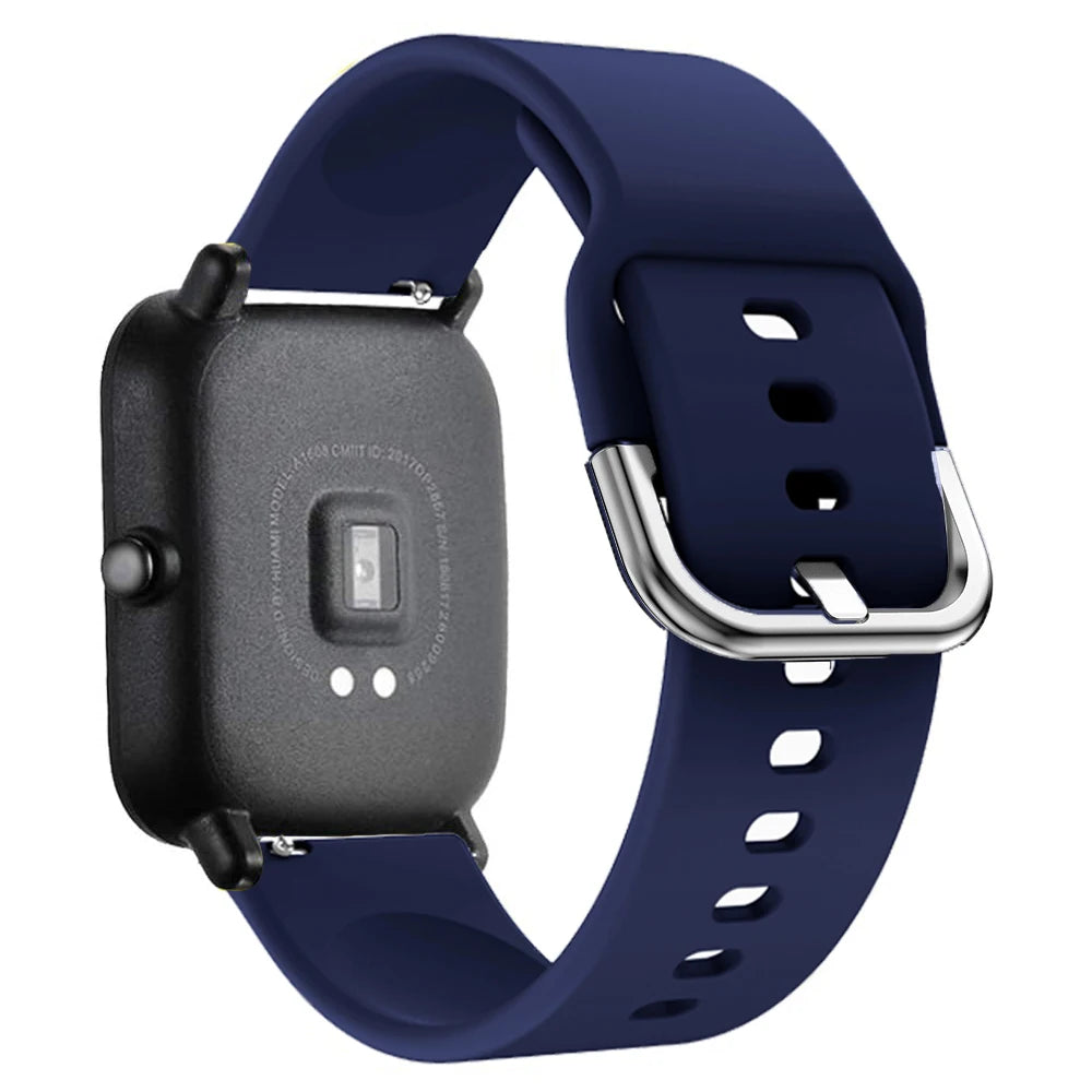 20mm/22mm Silicone band For Amazfit GTS/2/2e/3/4 GTS2 Mini/GTR 4/3/Pro/47mm/GTR2/2e/stratos/3 Bracelet Bip/U/S/lite Watch strap