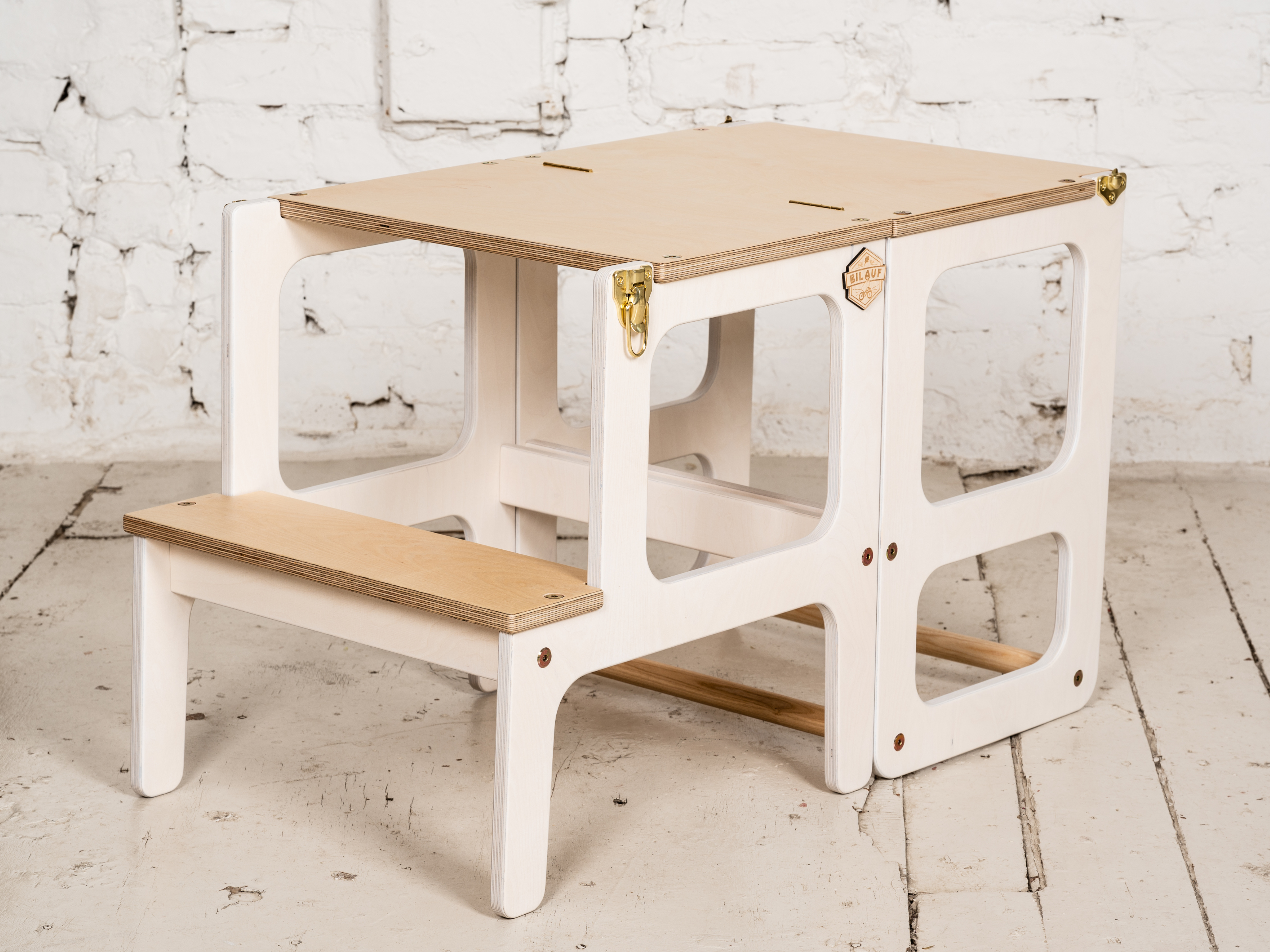 2 in 1 White Kitchen helper/table