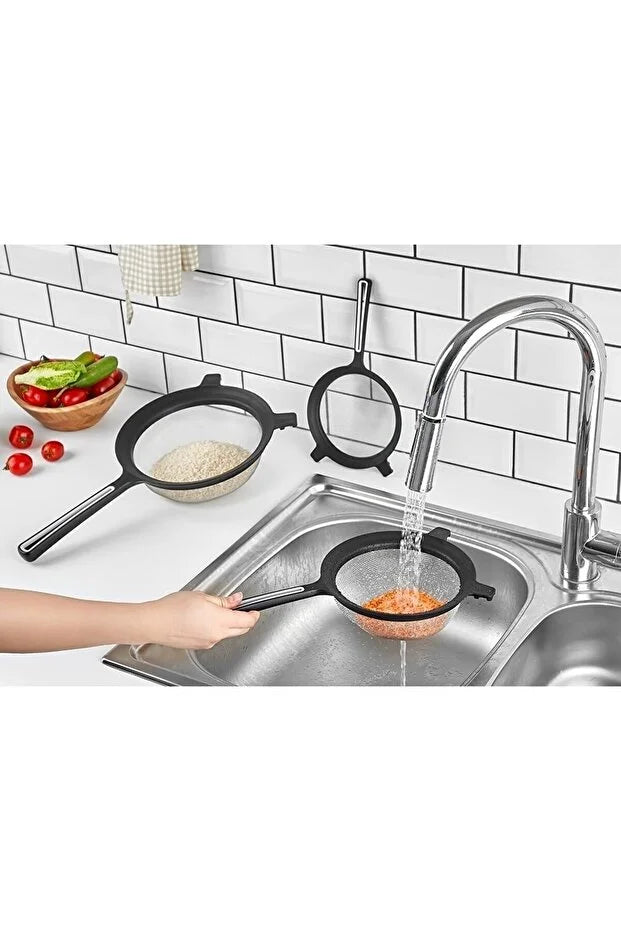 Clip-On Fine Mesh Strainer Pot Attachment Sifter Kitchen Colander