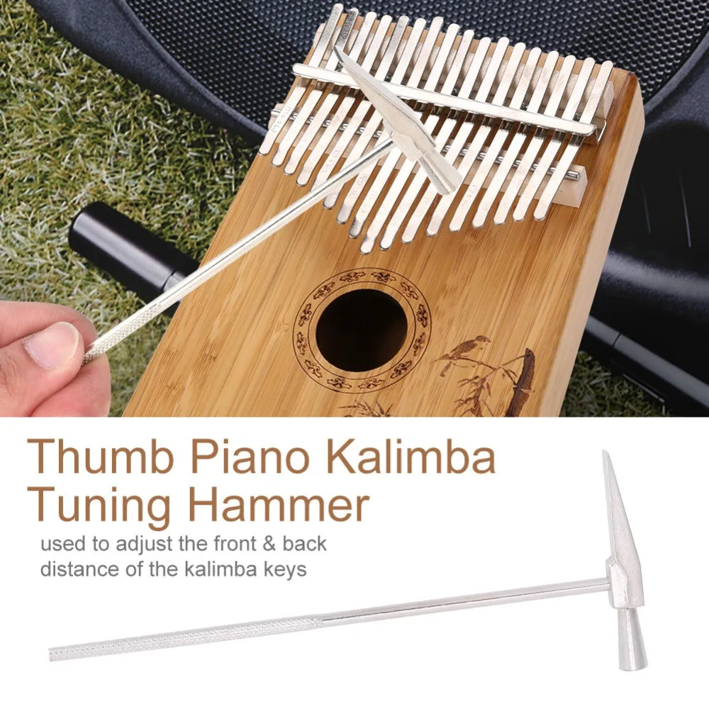 Metal Kalimba Tuning Hammer Strong Construction Instrument Tuning Accessory Tone Hammer Silver Thumb Piano Tuning Tool