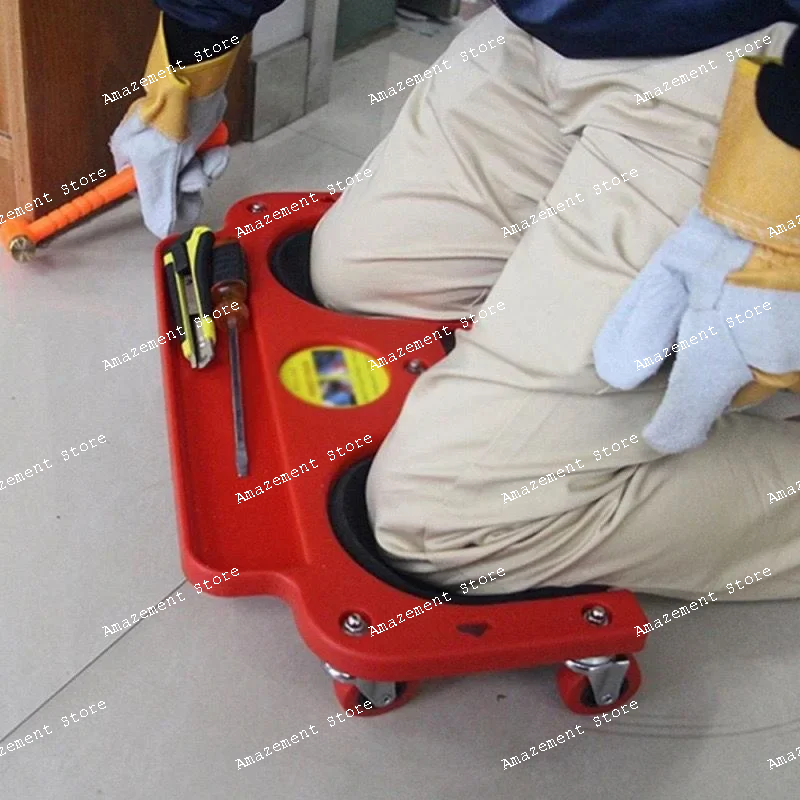repair car, kneeling board, flooring, ceramic tile pads, knee pads, construction tools, universal wheels, kneeling pads