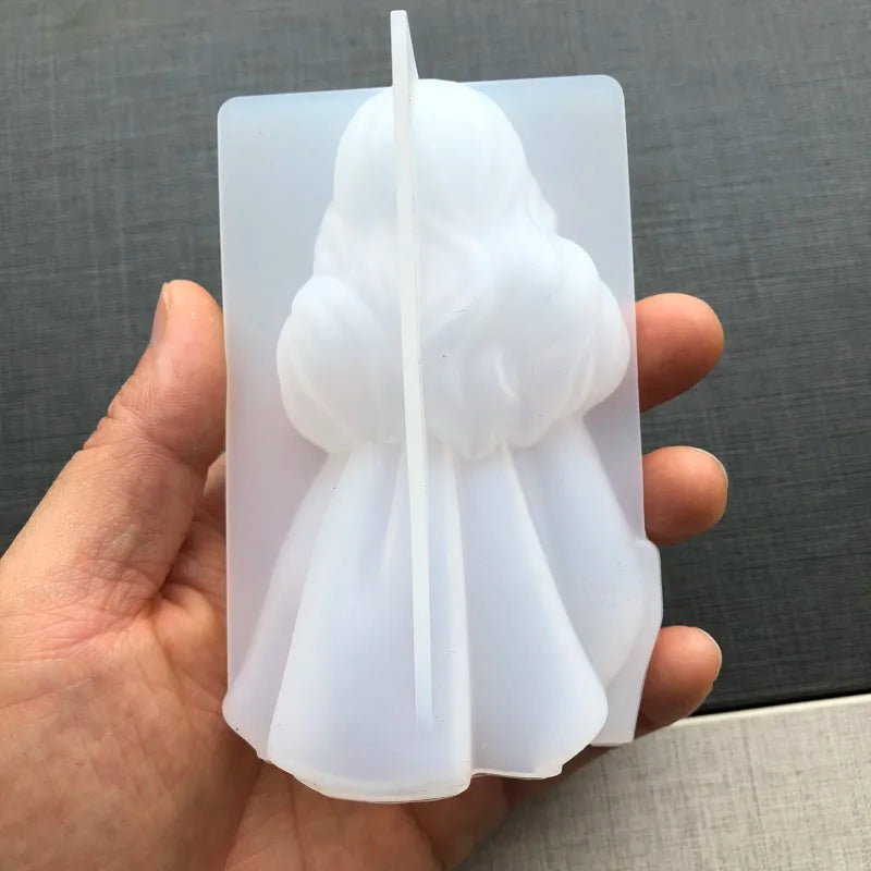 3D Cute Princess Silicone Candle Mould Angel Girl Soap Resin Plaster Making Mold DIY Human Chocolate Baking Tool Home Decor Gift
