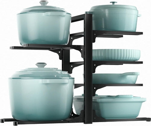 6-Tier Pots and Pans Organizer under Cabinet, Kitchen Cabinet