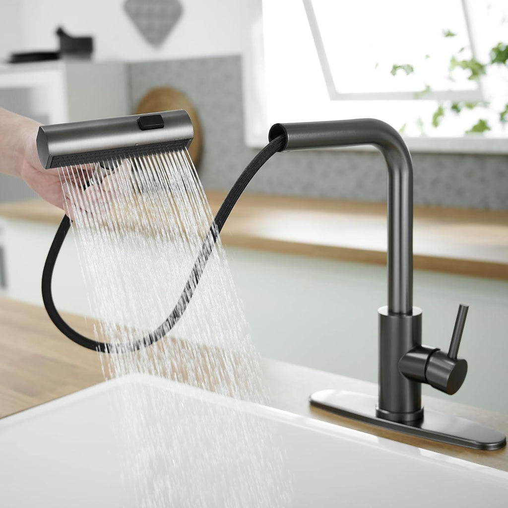 Kitchen Faucets with Pull Down Sprayer,Waterfall Kitchen Sink