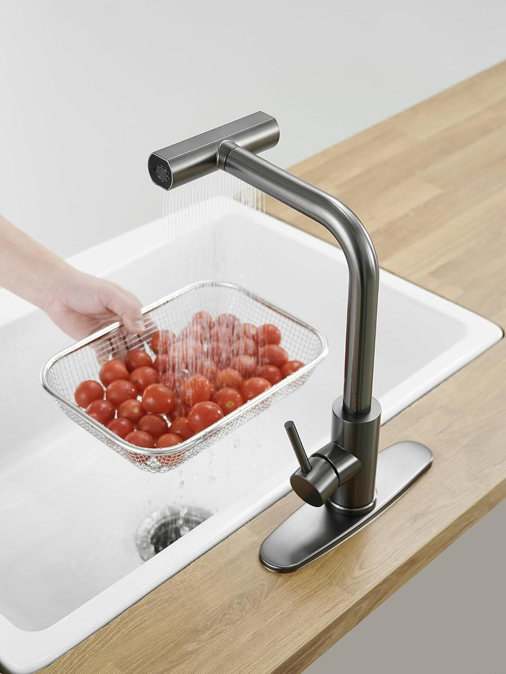 Kitchen Faucets with Pull Down Sprayer,Waterfall Kitchen Sink