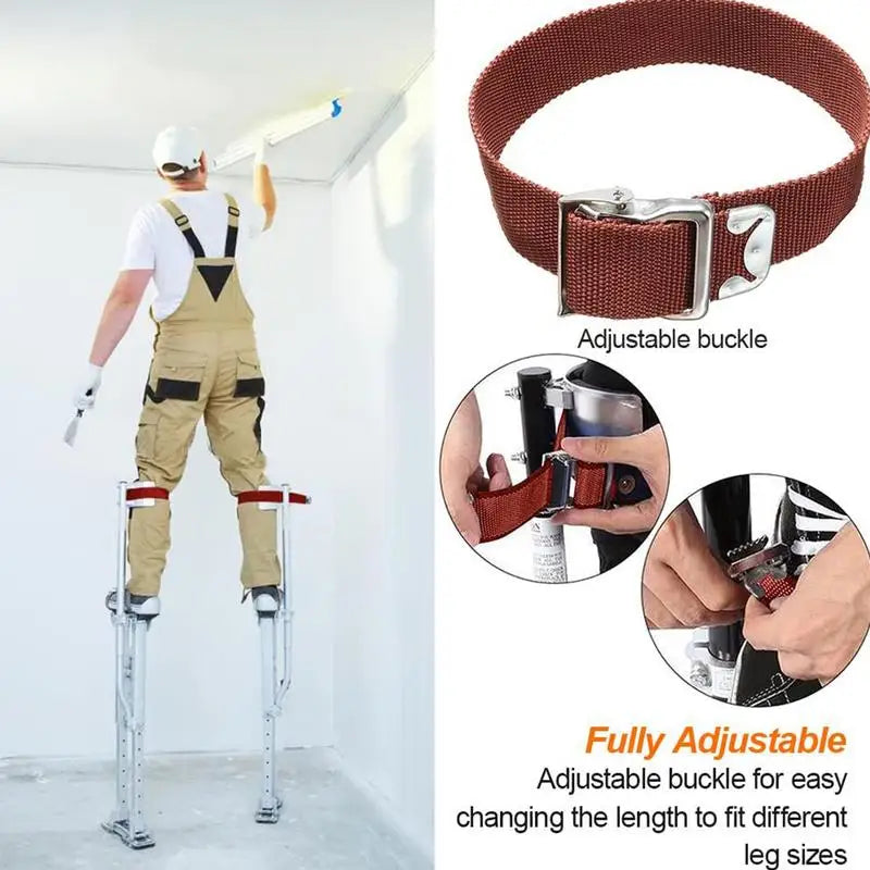 Drywall Stilts Straps Drywall Stilt Replacement Straps Adjustable Household Wall Painting Tools For Construction Renovation