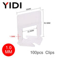 100pcs 1/1.5/2/2.5/3mm Ceramic Tiles Leveling Clips Tile Leveling System Wall Floor Tile Spacer Wedge Tiling Levler Tool Piler