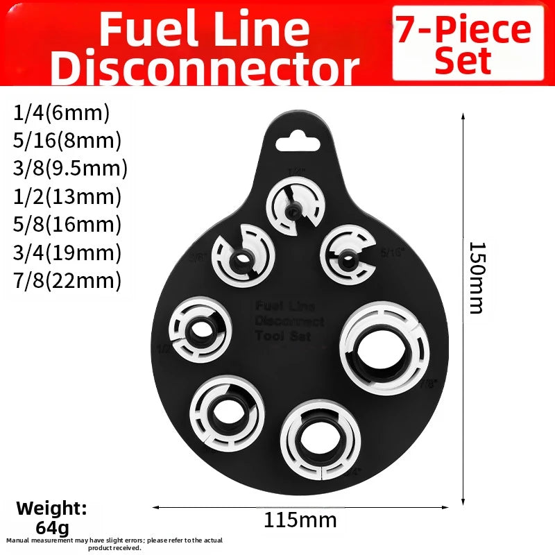 Automotive Fuel Line and Air Conditioning Disconnect Tool Set 7PCS with Precision Engineering and Construction