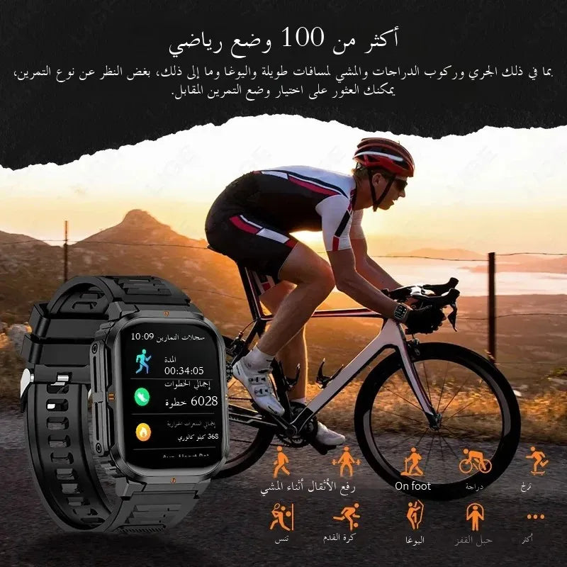 Men‘s Smart Watch 3ATM Waterproof Military Sport Fitness Women Smart Bracelet Blood Pressure Monitor Smartwatch Men Android iOS