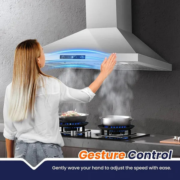 Wall Mount Range Hood 30 Inch, 700 CFM Kitchen Hood Stainless Steel