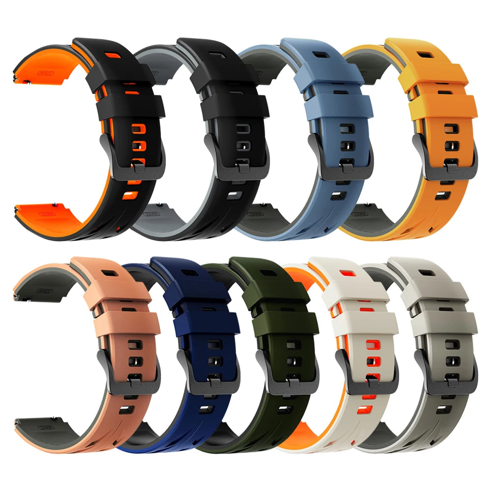 22mm Silicone Men Women Replace Watch Band For SUUNTO RACE 2 S/RUN /OCEAN/VERTICAL/5 PEAK/9 PEAK PRO DLC Bracelet Accessories