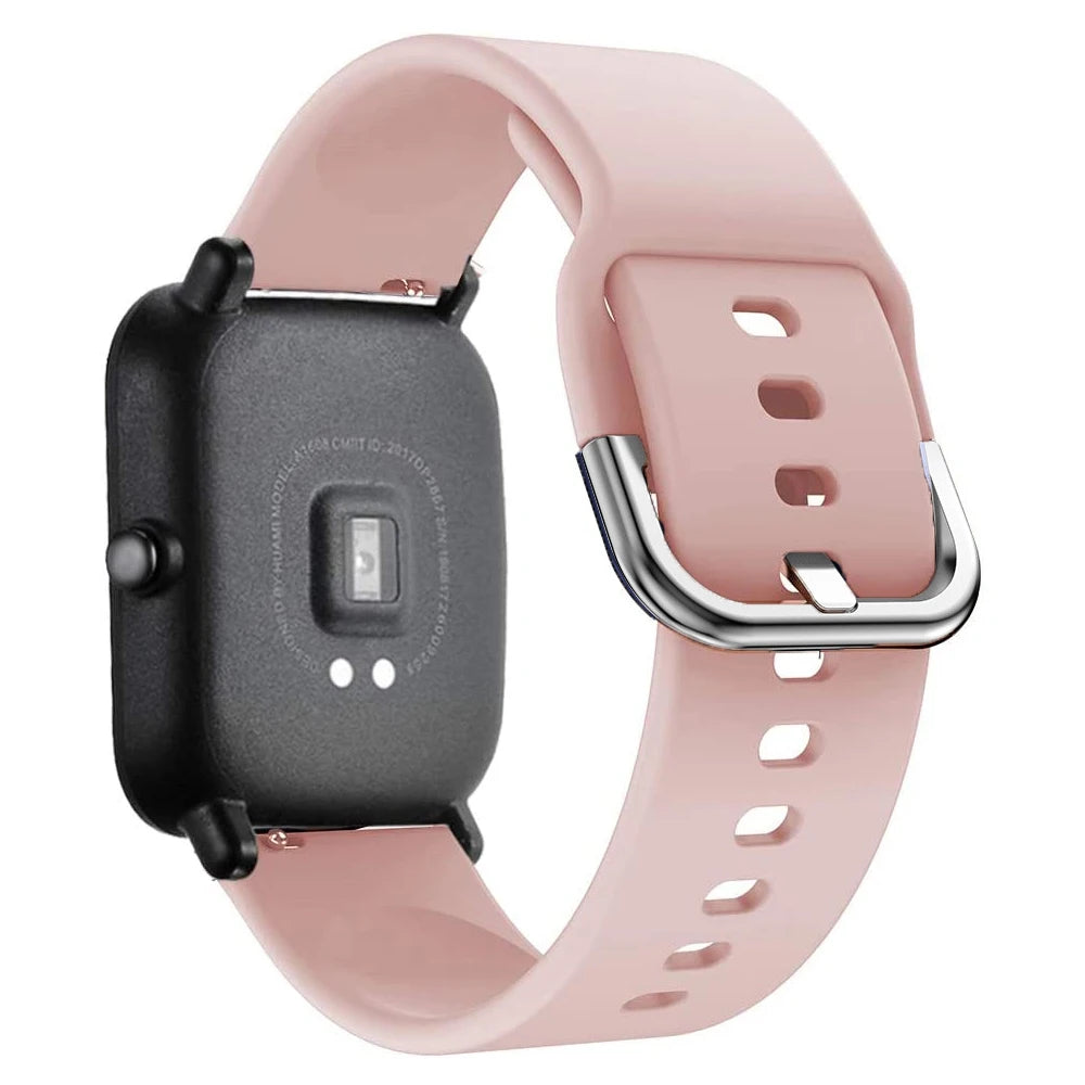 20mm/22mm Silicone band For Amazfit GTS/2/2e/3/4 GTS2 Mini/GTR 4/3/Pro/47mm/GTR2/2e/stratos/3 Bracelet Bip/U/S/lite Watch strap