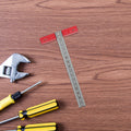 T-Shaped Aluminum Alloy Right Angle Ruler Precision Measuring Tool for Woodworking Carpentry Metalworking Construction Drafting