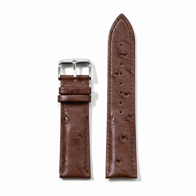 18/19/20/22/21mm Leather Watch Strap for huawei Watchband Ostrich pattern Flat-head universal men women Bracelet Wristband