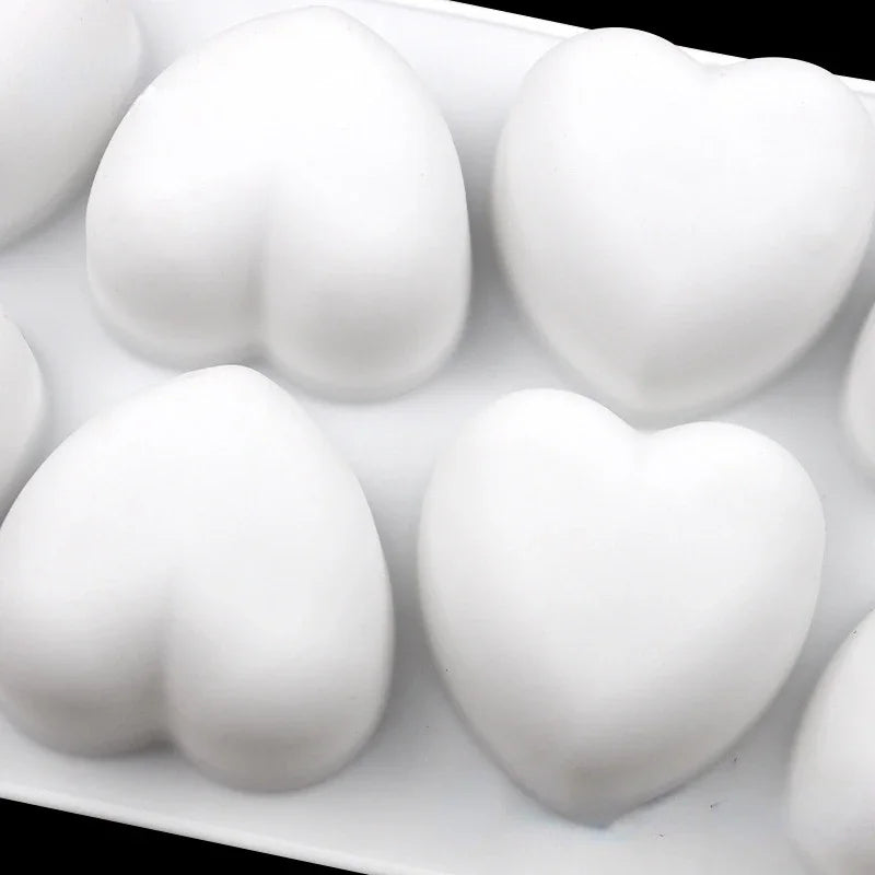 Love Heart Silicone Soap Mold Handmade Candle Making Kit Diy Chocolate Ice Soap Plaster Resin Cake Decoration Baking Tools