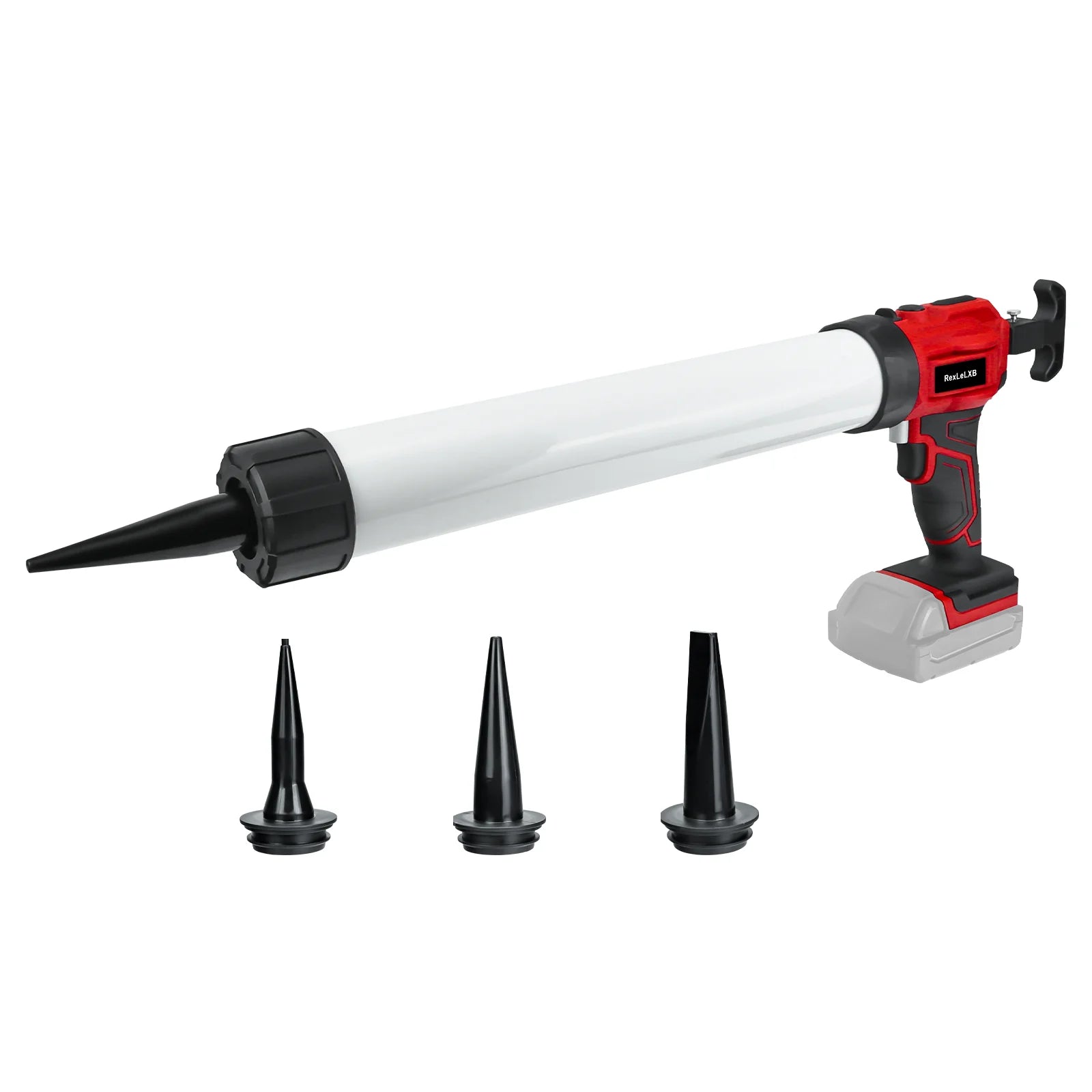 Cordless Sausage Caulking Gun 20oz/600ml Electric Sealant Adhesive Gun 4 Speed Filling Sealing Repair for Milwaukee 18V Battery