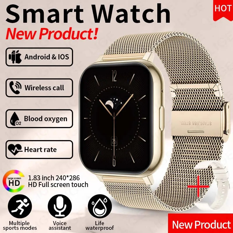 LIGE Fashion Smart Watch Women Bluetooth Call Women‘s Health Monitor Heart Rate Blood Oxygen Sports Fitness Smartwatch For Men